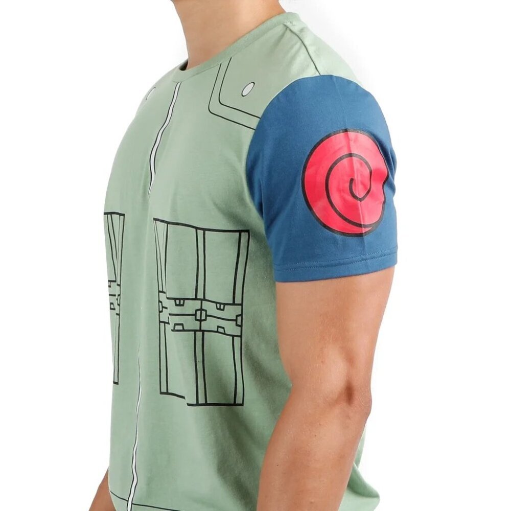 Naruto Shippuden Anime Cartoon Kakashi Cosplay Men's Graphic Tee Shirt-M - Picture 3 of 3